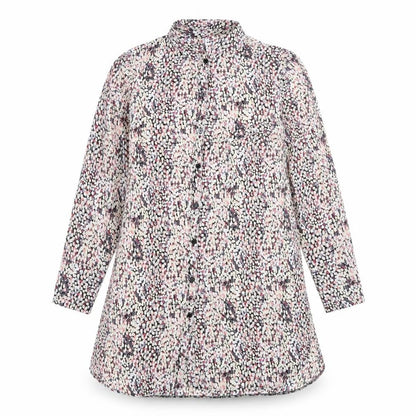 Matalan Womens Pink Geometric Polyester Shirt Dress Size 10 Collared Button