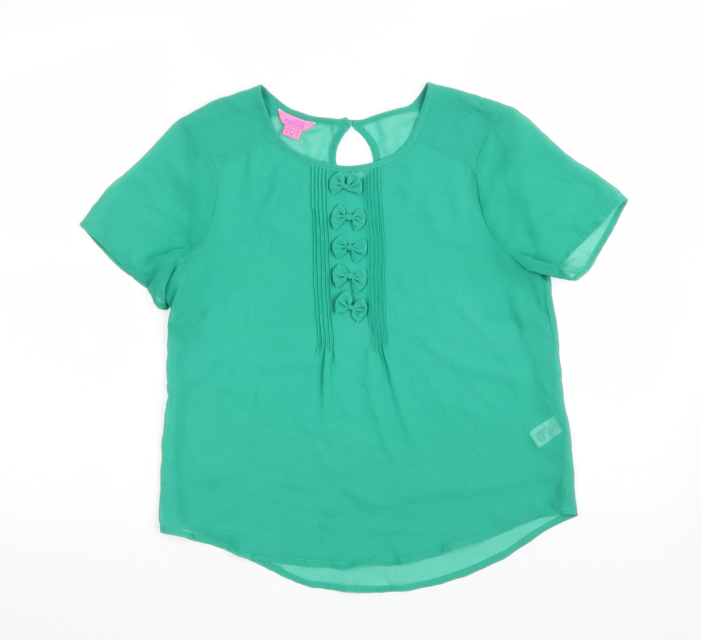 Womens UK Size 8 Monsoon Green Basic T-Shirt