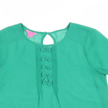 Womens UK Size 8 Monsoon Green Basic T-Shirt