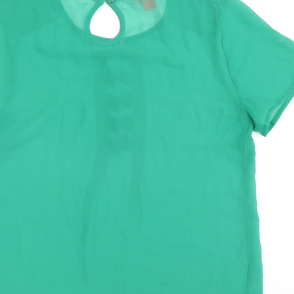 Womens UK Size 8 Monsoon Green Basic T-Shirt
