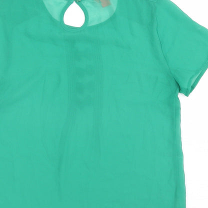 Womens UK Size 8 Monsoon Green Basic T-Shirt