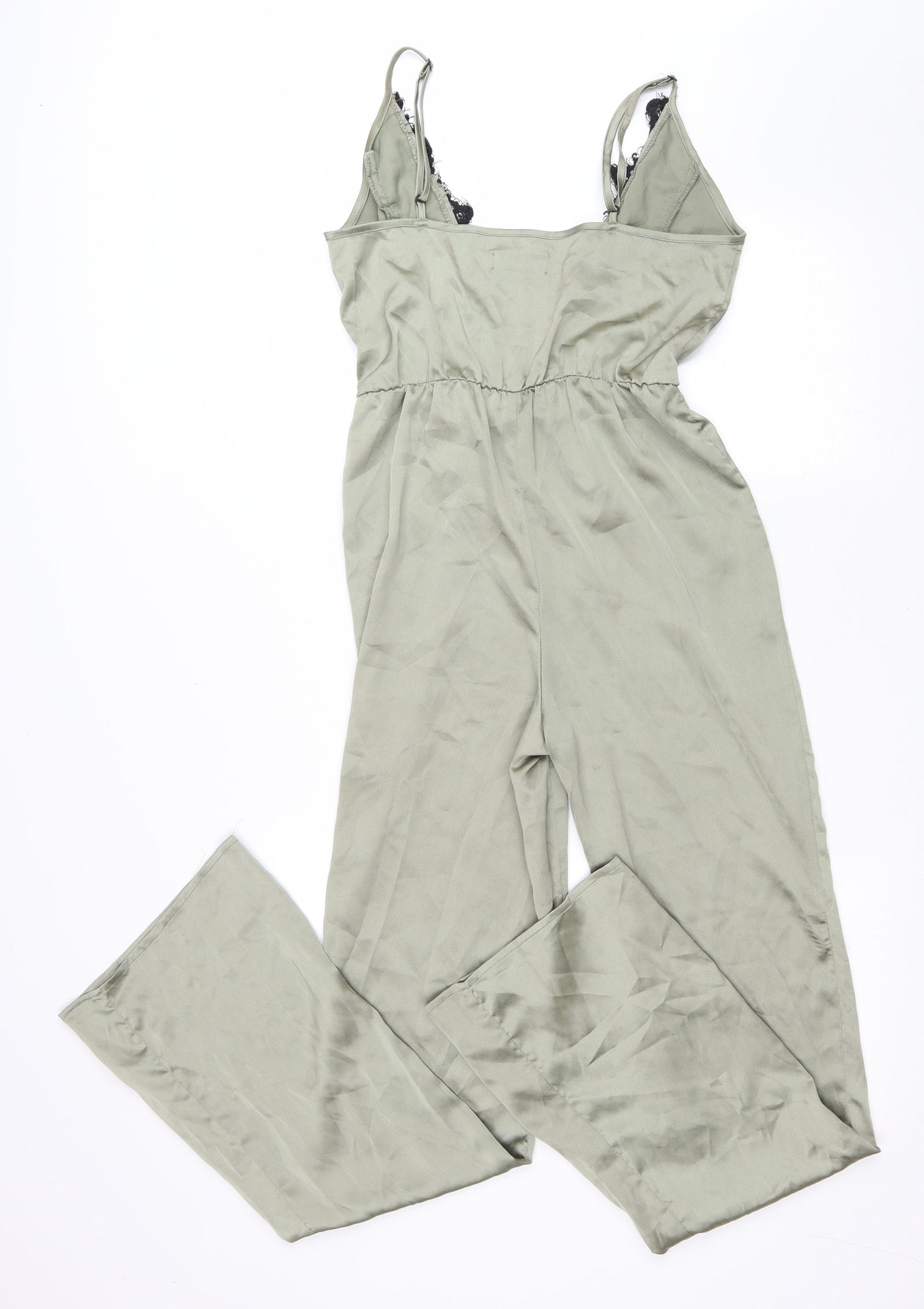 In the Style Womens Green Polyester Jumpsuit One-Piece Size 6 L32 in Pullover - Lace trim