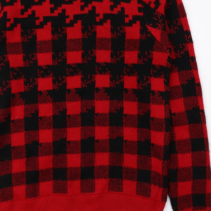 Womens UK Size S Topman Red Pullover Jumper