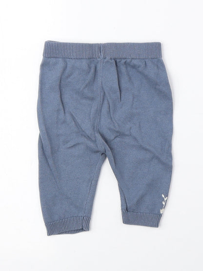 TU Baby Blue Cotton Jogger Leggings Size 0-3 Months Pullover