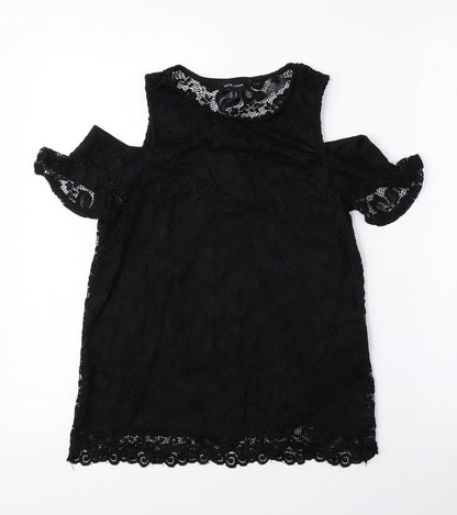 Womens UK Size 8 New Look Black Basic Blouse
