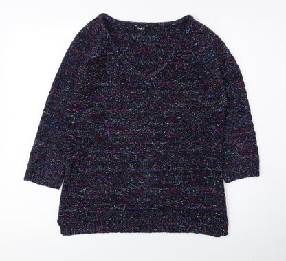 Womens UK Size 12 M&Co Multicoloured Pullover Jumper
