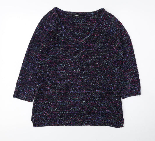 Womens UK Size 12 M&Co Multicoloured Pullover Jumper