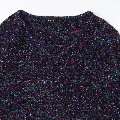 Womens UK Size 12 M&Co Multicoloured Pullover Jumper