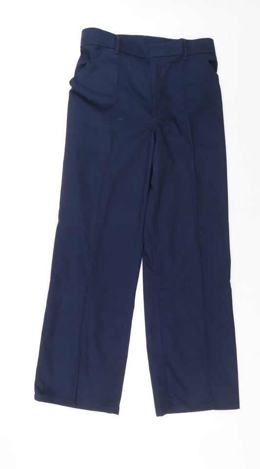 Harpoon Mens Blue Cotton Trousers Size 32 L30 in Zip
