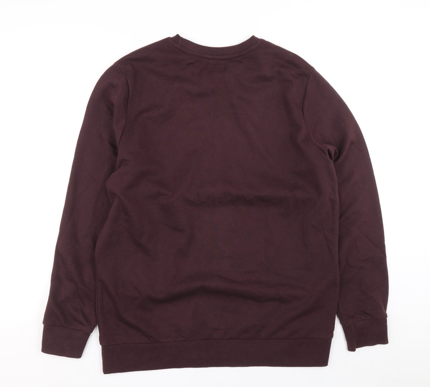 F&F Mens Brown Cotton Pullover Sweatshirt Size L