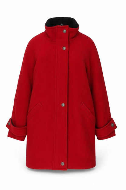 Peter James Womens Purple Overcoat Coat Size S Zip