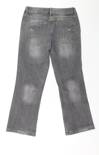 Womens UK Size 40 Blue motion Relaxed Fit Bootcut Grey Jeans