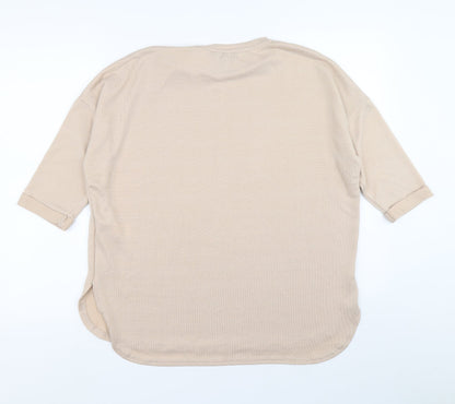 Womens UK Size S New Look Beige Pullover Jumper