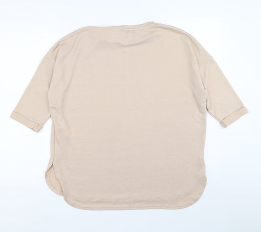 Womens UK Size S New Look Beige Pullover Jumper