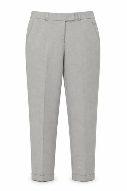 Dorothy Perkins Womens Grey Check Polyester Carrot Trousers Size 12 L26 in Regular Button