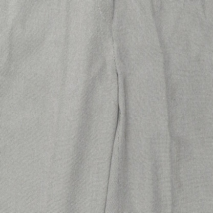 Dorothy Perkins Womens Grey Check Polyester Carrot Trousers Size 12 L26 in Regular Button