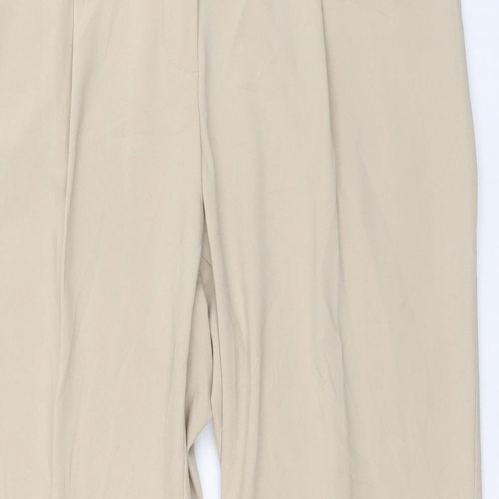 Womens UK Size 12 Marks and Spencer Regular Fit Carrot Beige Trousers