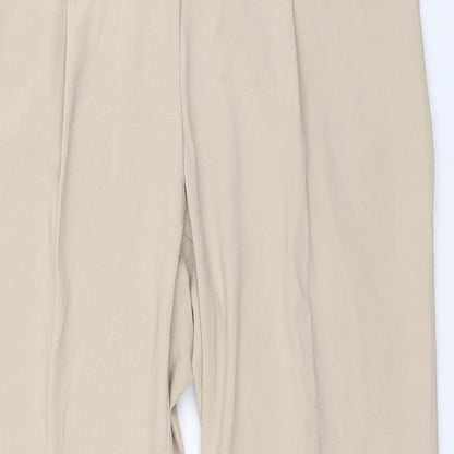 Womens UK Size 12 Marks and Spencer Regular Fit Carrot Beige Trousers