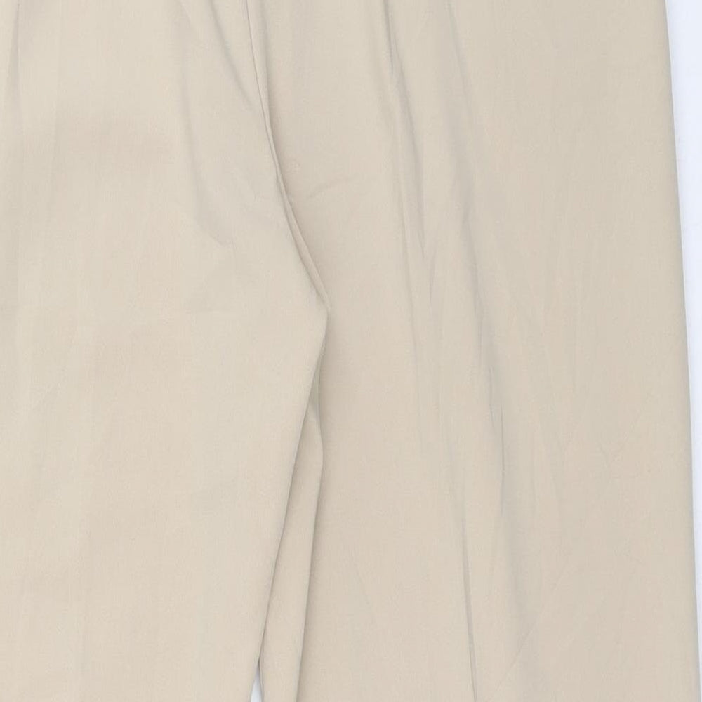 Womens UK Size 12 Marks and Spencer Regular Fit Carrot Beige Trousers