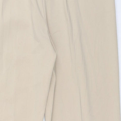Womens UK Size 12 Marks and Spencer Regular Fit Carrot Beige Trousers