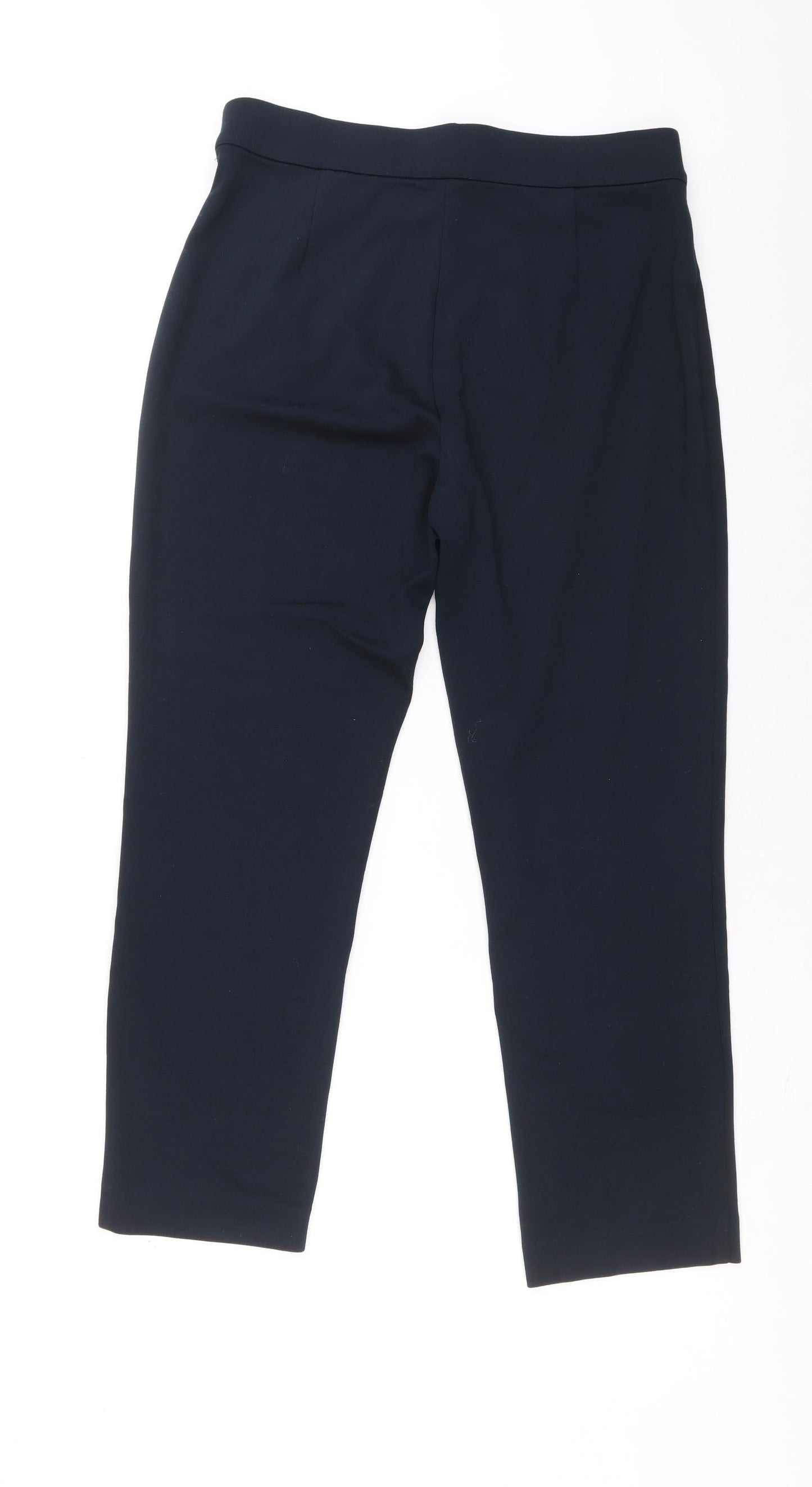 Womens UK Size 12 Marks and Spencer Regular Fit Carrot Blue Trousers