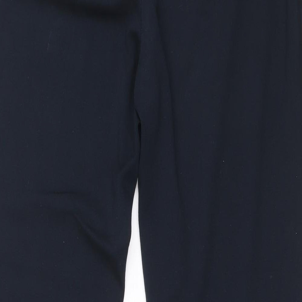 Womens UK Size 12 Marks and Spencer Regular Fit Carrot Blue Trousers