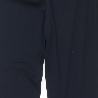 Womens UK Size 12 Marks and Spencer Regular Fit Carrot Blue Trousers