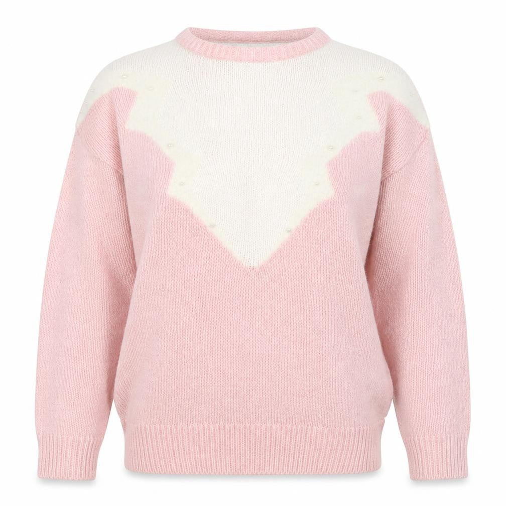 Womens UK Size S Planet Pink Pullover Jumper