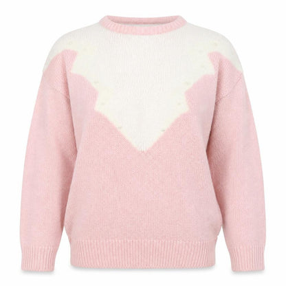 Womens UK Size S Planet Pink Pullover Jumper