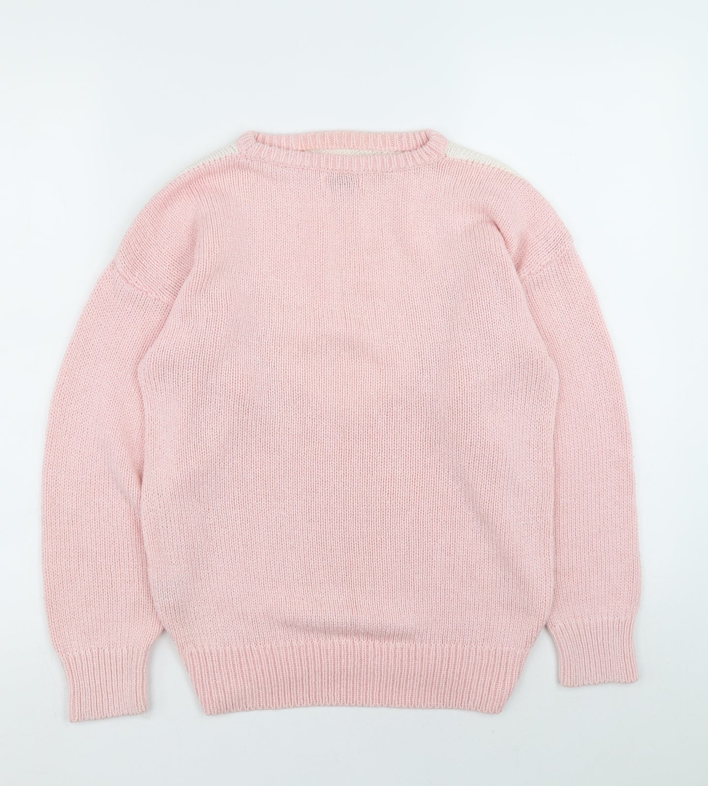 Womens UK Size S Planet Pink Pullover Jumper