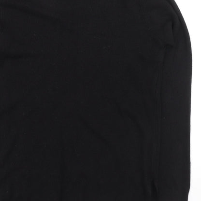 Atmosphere Womens Black V-Neck Acrylic Henley Jumper Size 8