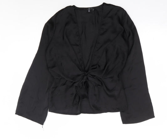 Womens UK Size 8 Missguided Black Basic Blouse