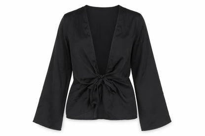 Womens UK Size 8 Missguided Black Basic Blouse