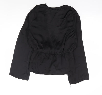Womens UK Size 8 Missguided Black Basic Blouse