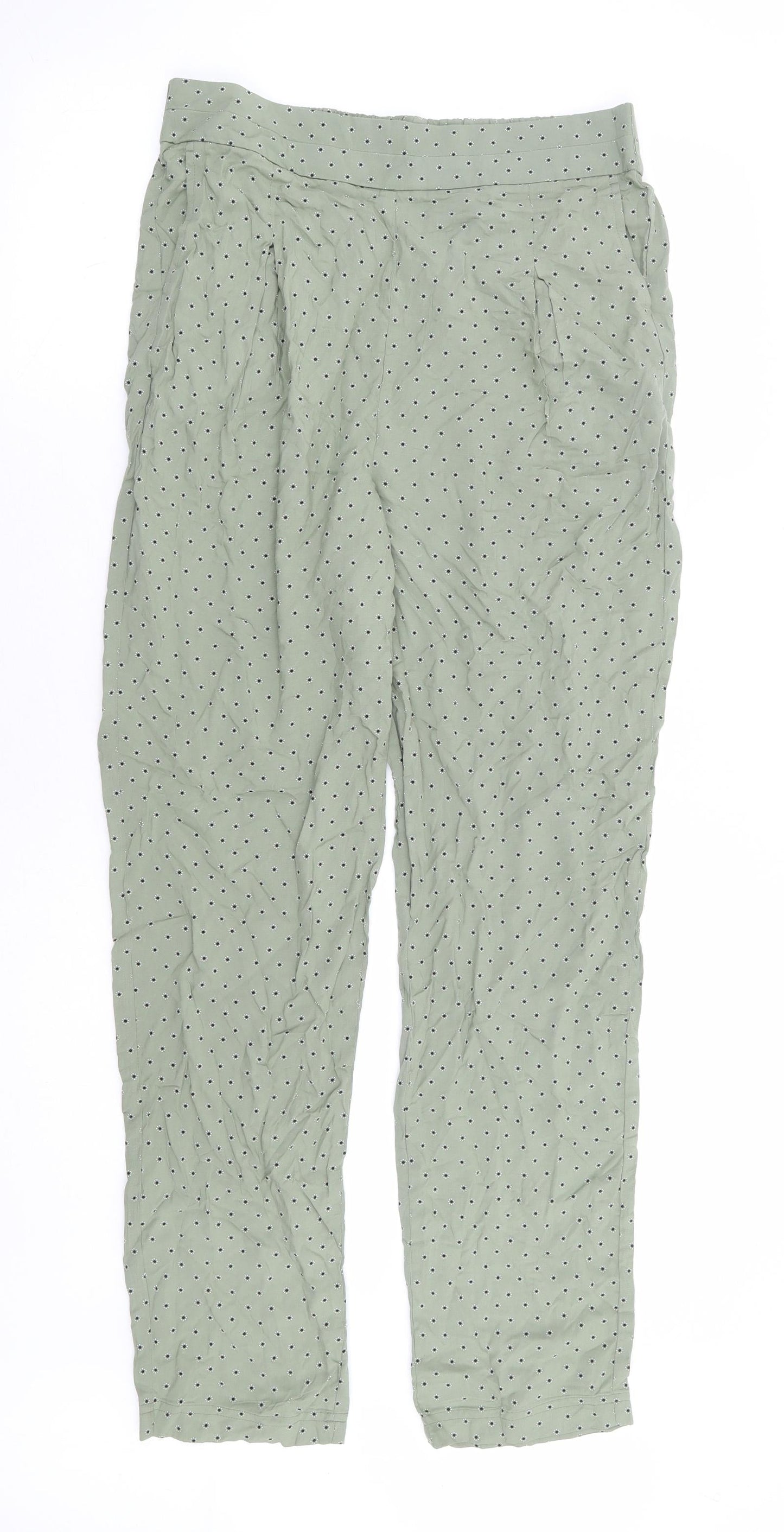 Womens UK Size 10 Marks and Spencer Regular Fit  Green Trousers