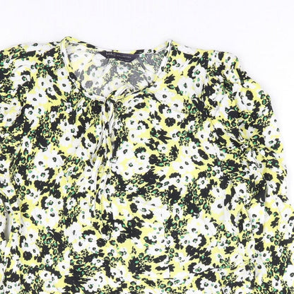 Womens UK Size 10 Marks and Spencer Yellow Basic Blouse