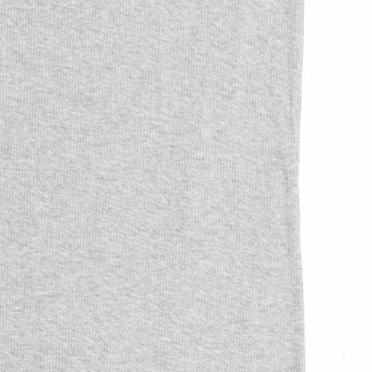 Topshop Womens Grey Polyester Tank Dress Size 8 V-Neck Tie - Ribbed