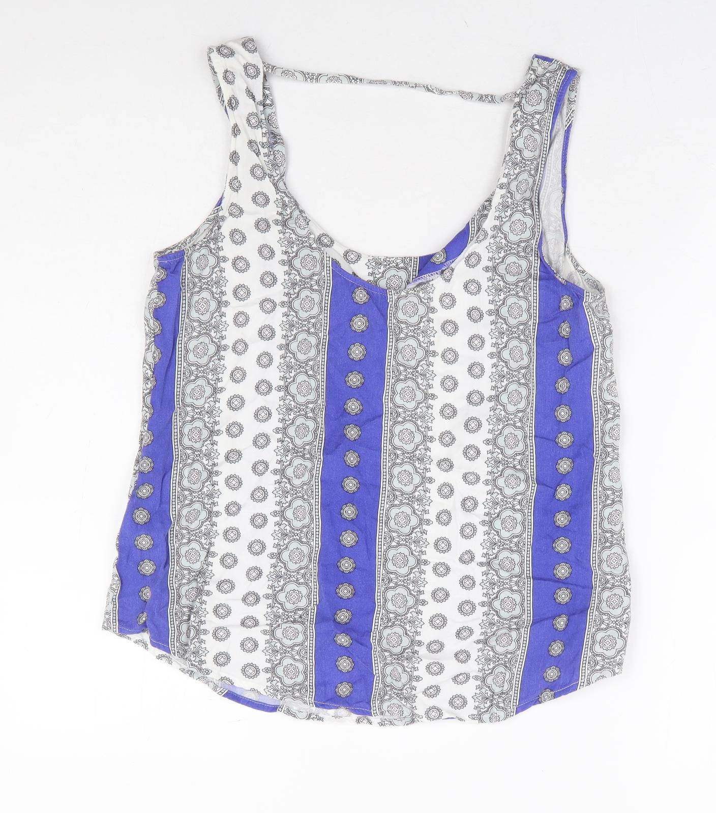 Womens UK Size 10 Oasis Ivory Basic Tank