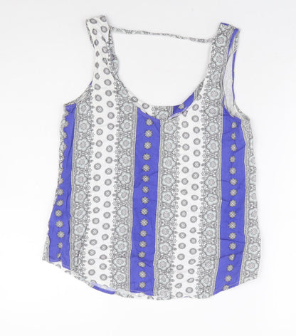 Womens UK Size 10 Oasis Ivory Basic Tank
