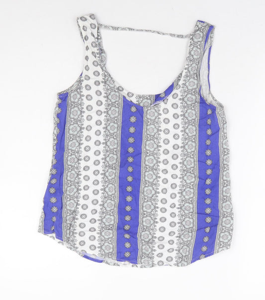 Womens UK Size 10 Oasis Ivory Basic Tank