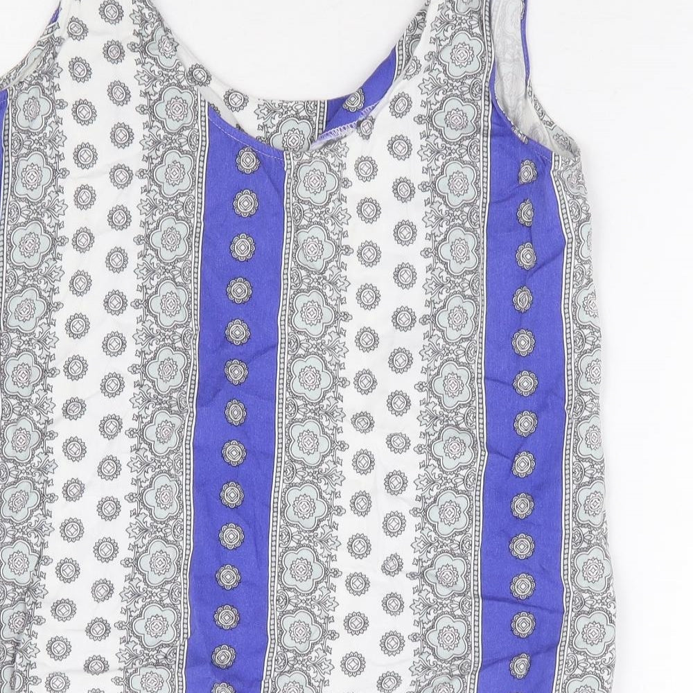 Womens UK Size 10 Oasis Ivory Basic Tank