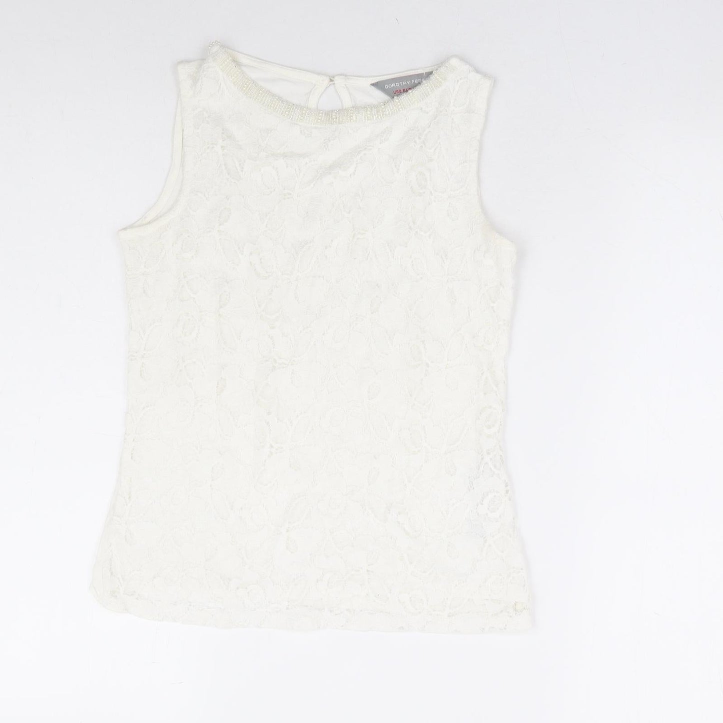 Womens UK Size 6 Dorothy Perkins White Basic Tank