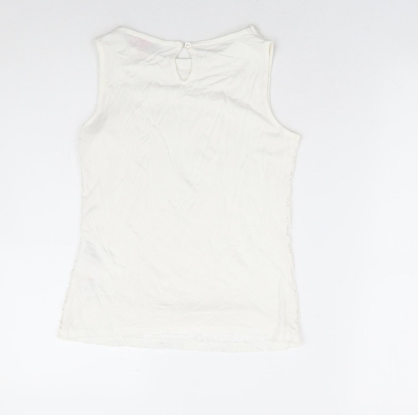 Womens UK Size 6 Dorothy Perkins White Basic Tank