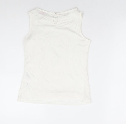 Womens UK Size 6 Dorothy Perkins White Basic Tank