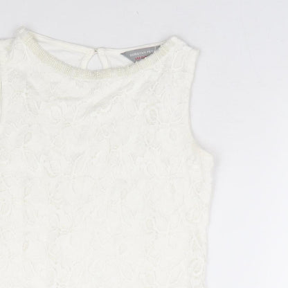 Womens UK Size 6 Dorothy Perkins White Basic Tank