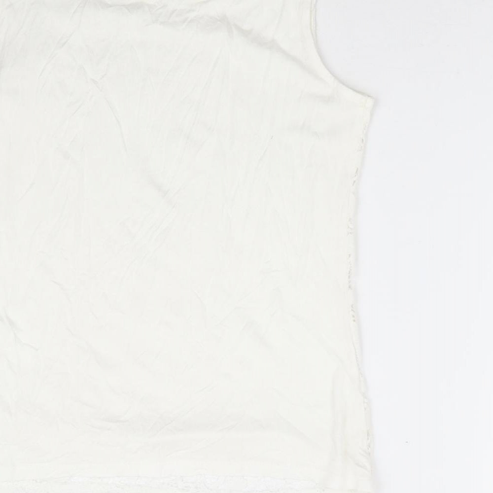 Womens UK Size 6 Dorothy Perkins White Basic Tank