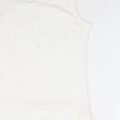 Womens UK Size 6 Dorothy Perkins White Basic Tank