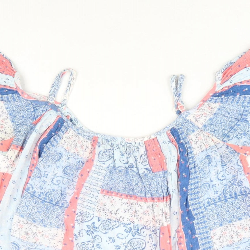 Womens UK Size 10 Dorothy Perkins Multicoloured Basic Blouse