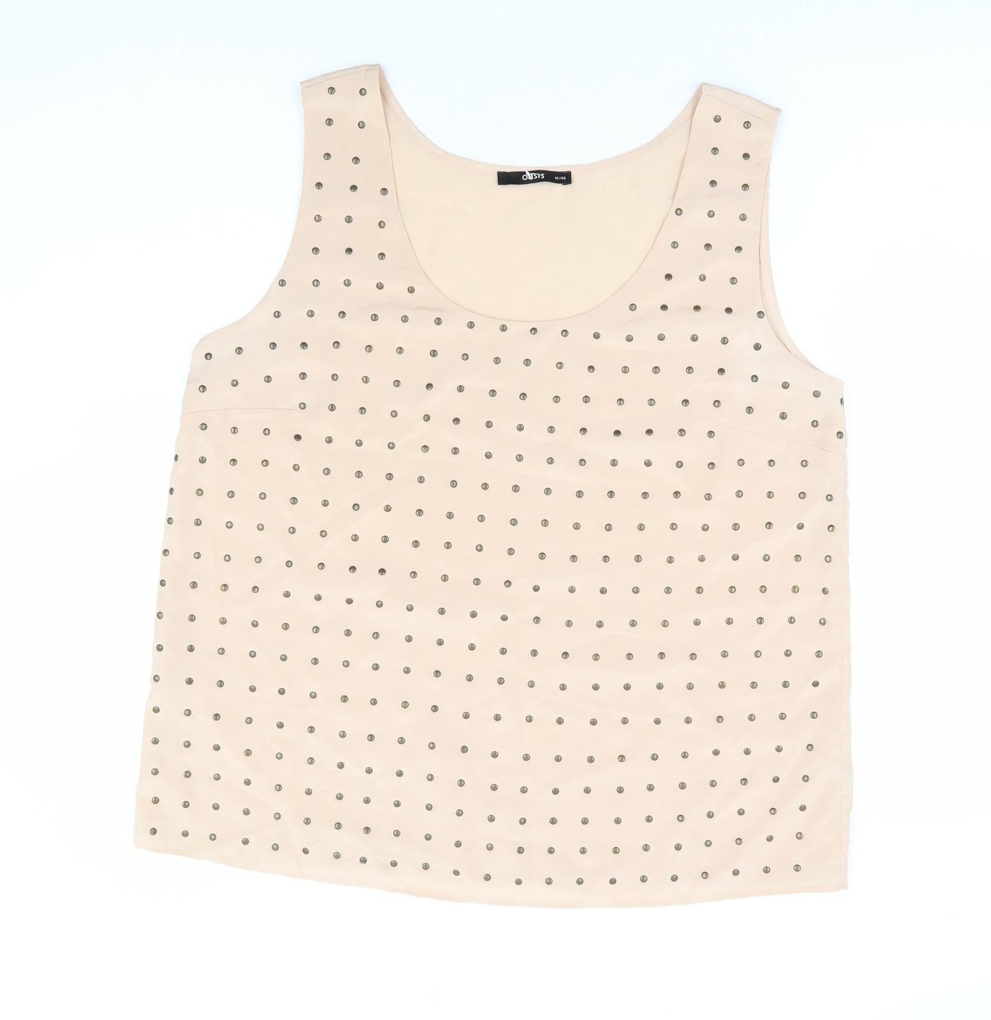 Womens UK Size 16 Oasis Beige Basic Tank