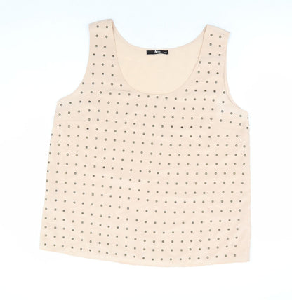 Womens UK Size 16 Oasis Beige Basic Tank